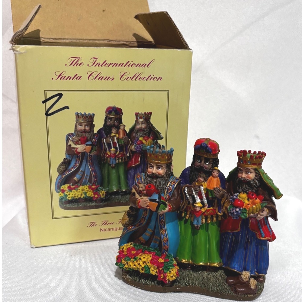 International Santa Claus Collection Three Kings Nicaragua Figurine Decor vtg